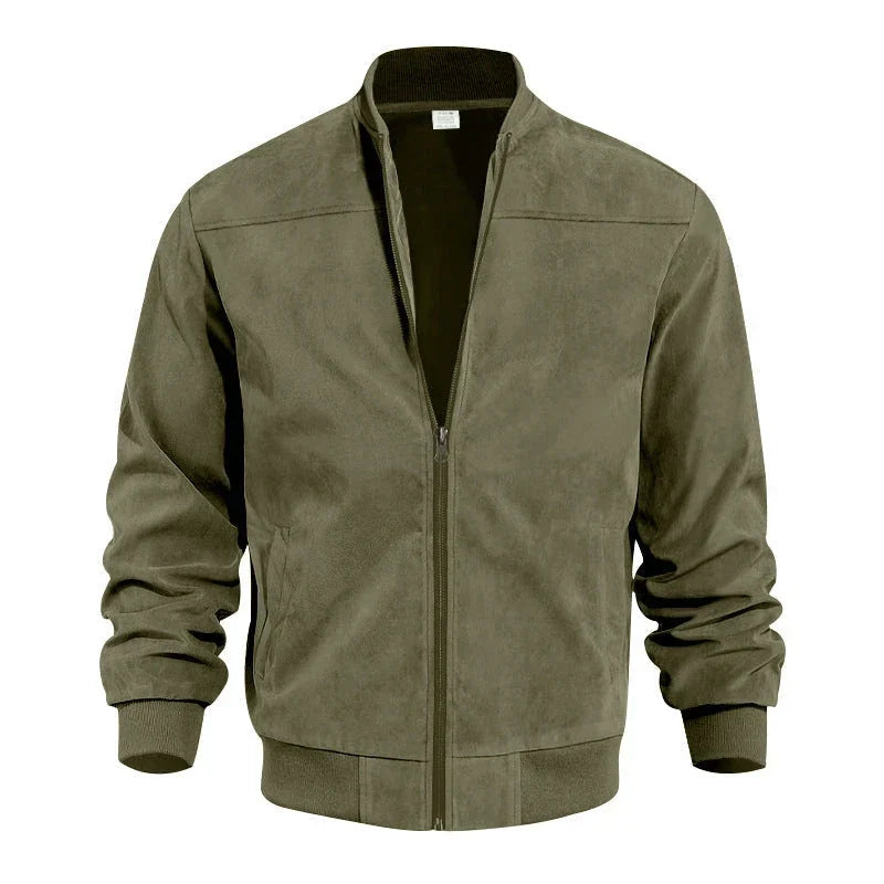Classic Suede Bomber Jacket
