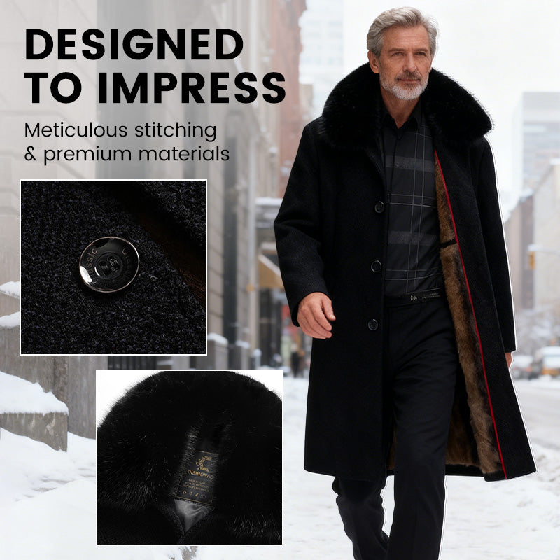 Men's Lined Business Casual Winter Coat
