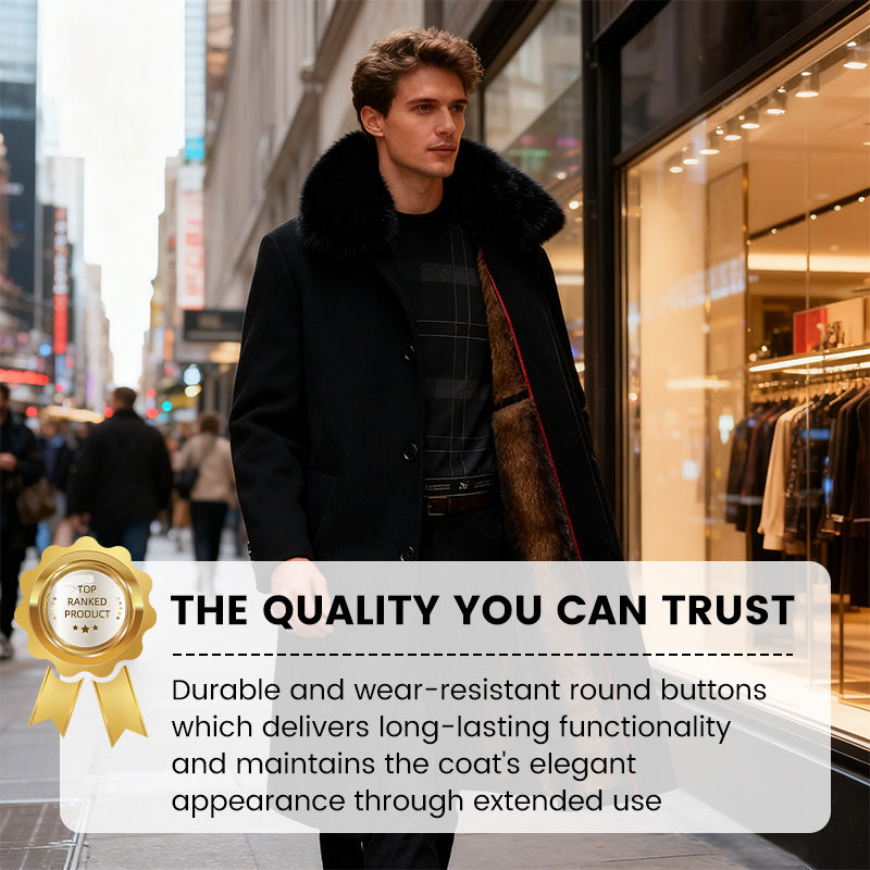 Men's Lined Business Casual Winter Coat