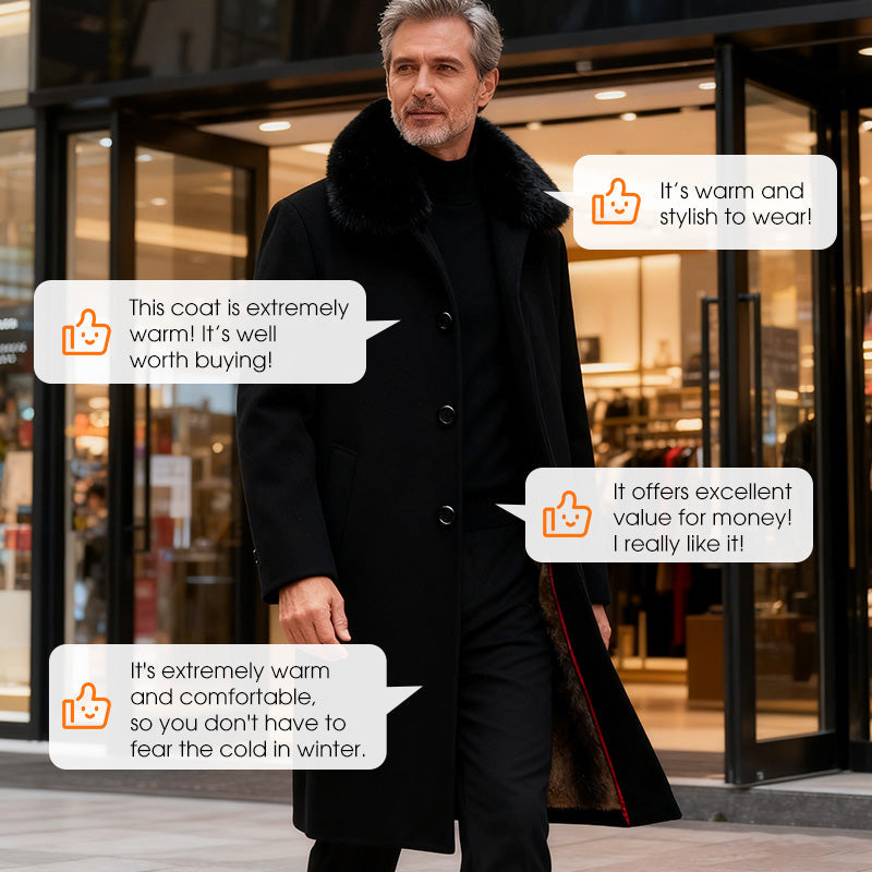 Men's Lined Business Casual Winter Coat