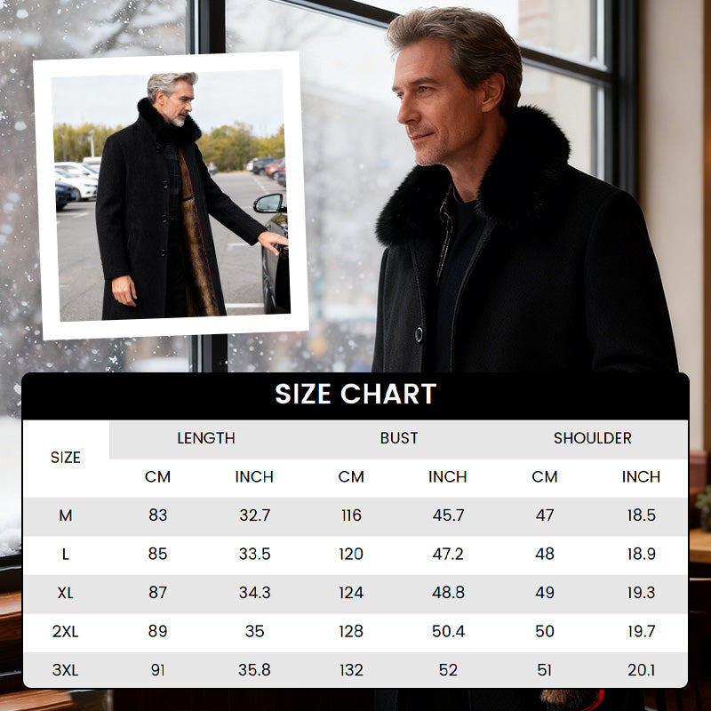 Men's Lined Business Casual Winter Coat