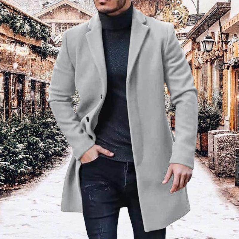 Versatile and Cozy Tweed Coat for Men