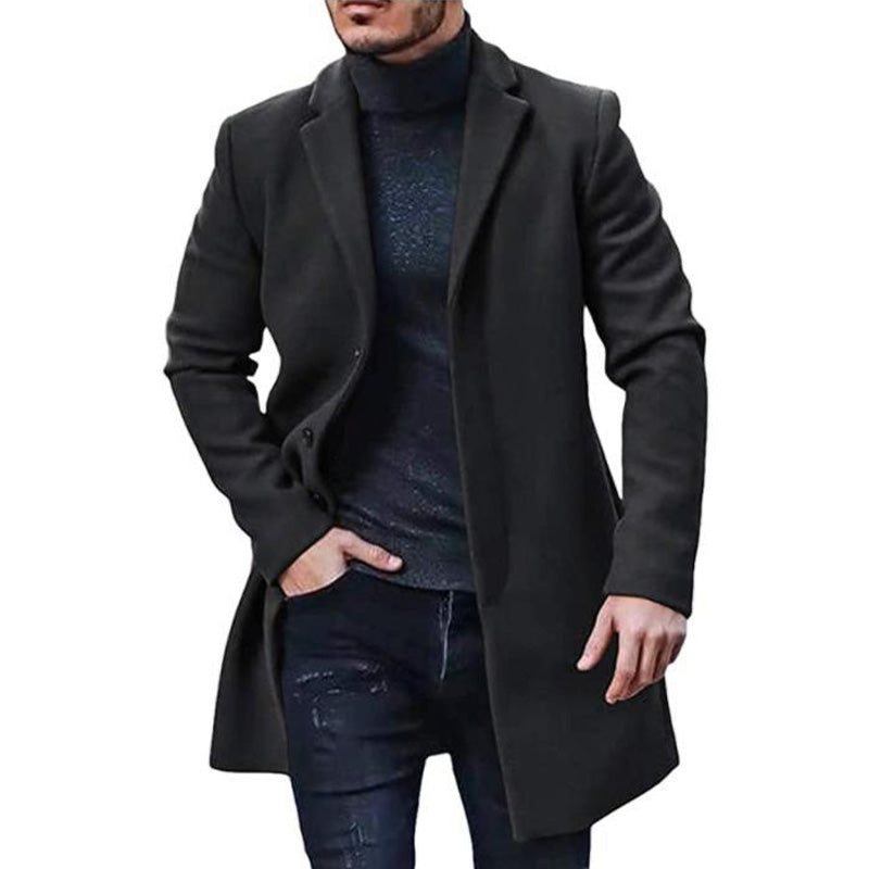 Versatile and Cozy Tweed Coat for Men